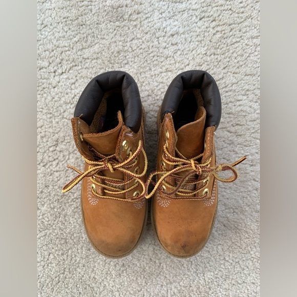Timberland Toddler Size 10 Wheat Leather Primaloft Lace-Up Waterproof Boots - Picture 6 of 15